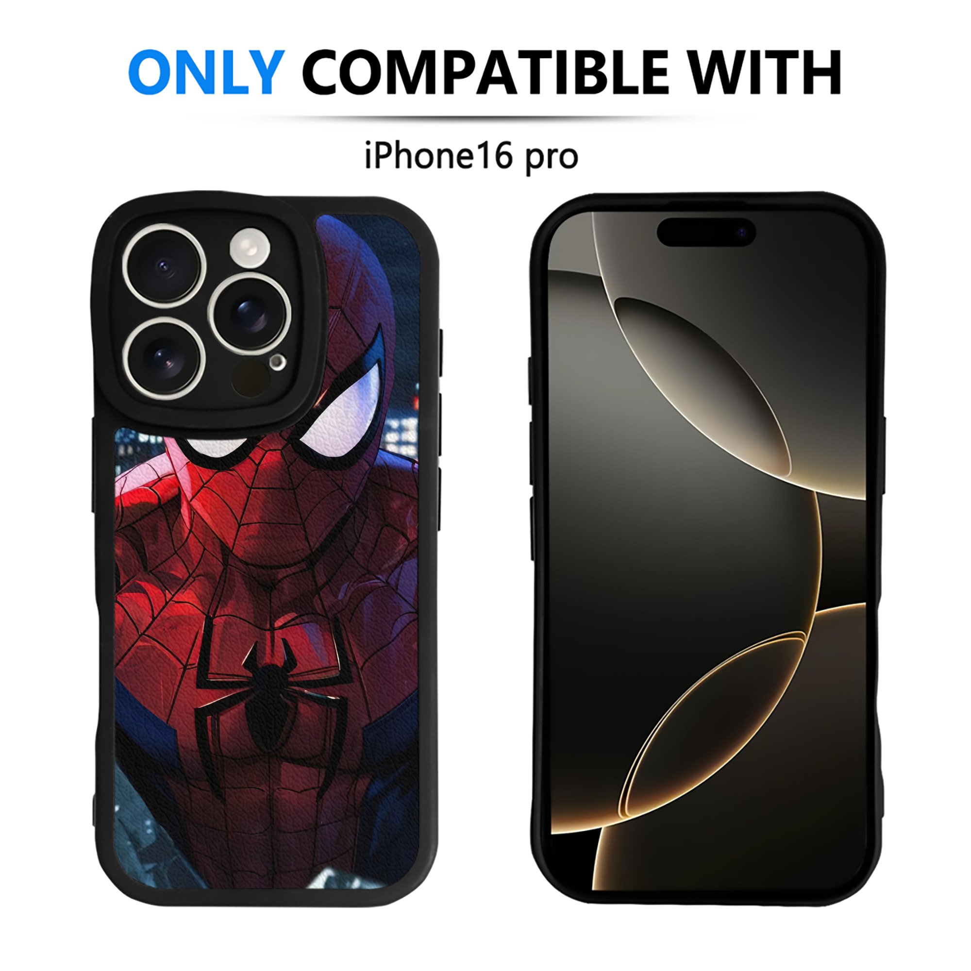 （画像用） Spider Man スパイダーマン 【iPhone 16シリーズ対応】シリコンスマホケース（レザー調） 材質：シリコン